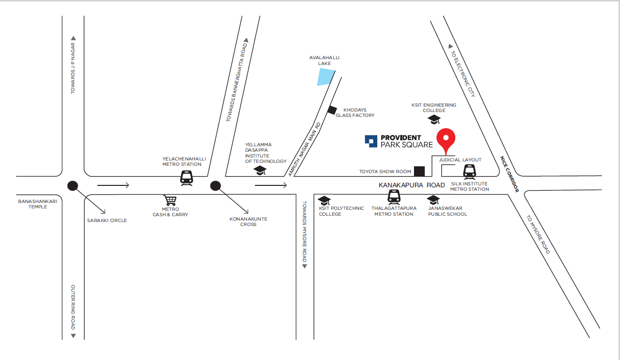 Provident Park Square location map